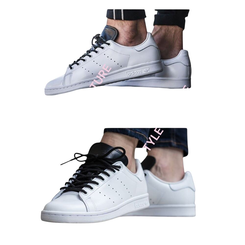 Adidas Stan Smith Sneakers Men's SZ 6 Core White Black Tongue Low Top Limit ED